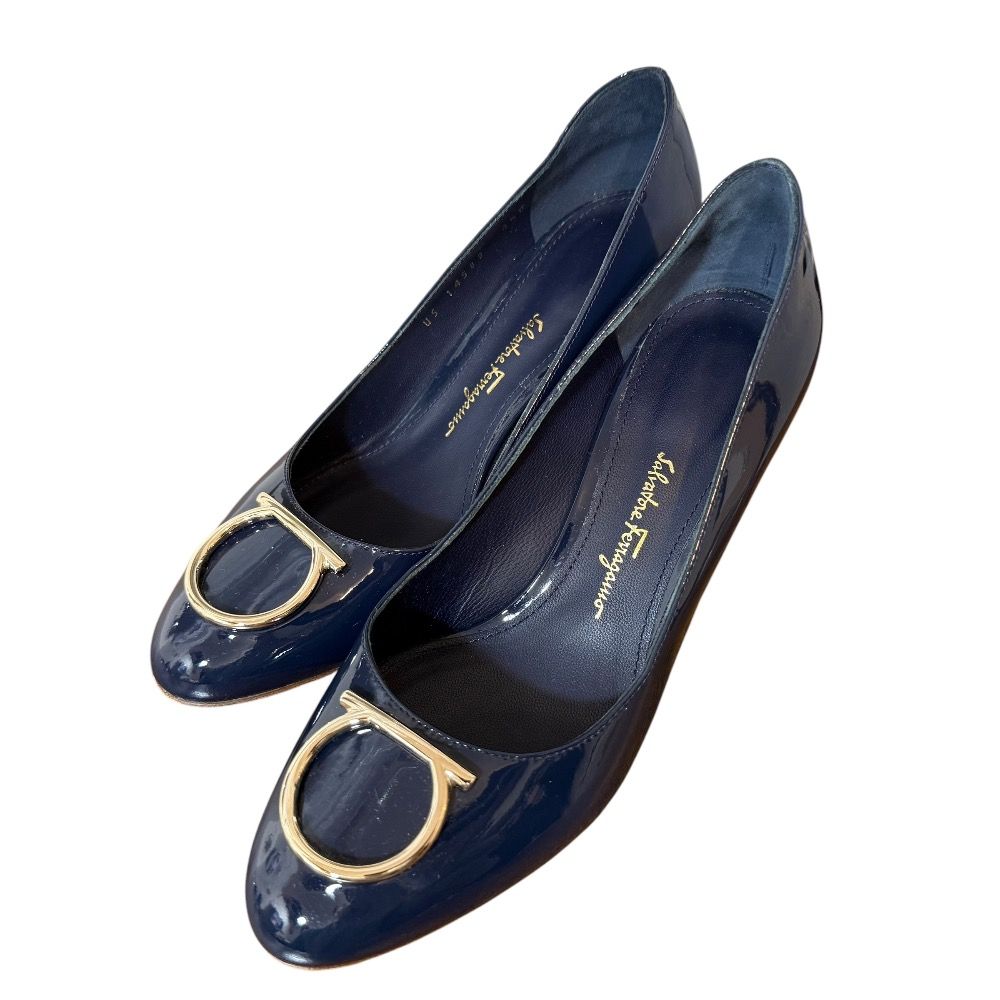 PELLICO FIBBIA ネイビー フラットシューズ ペリーコ パンプス ポインテッドトゥ レザー スエード エナメル ヒール