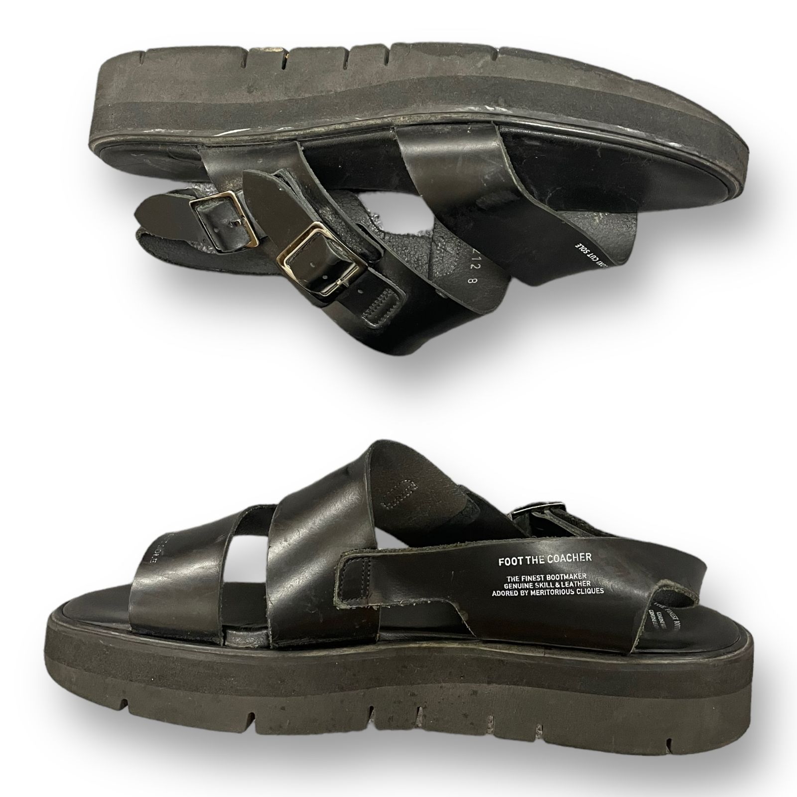 FOOT THE COACHER STRAP BELT LEATHER SANDALS ストラップ