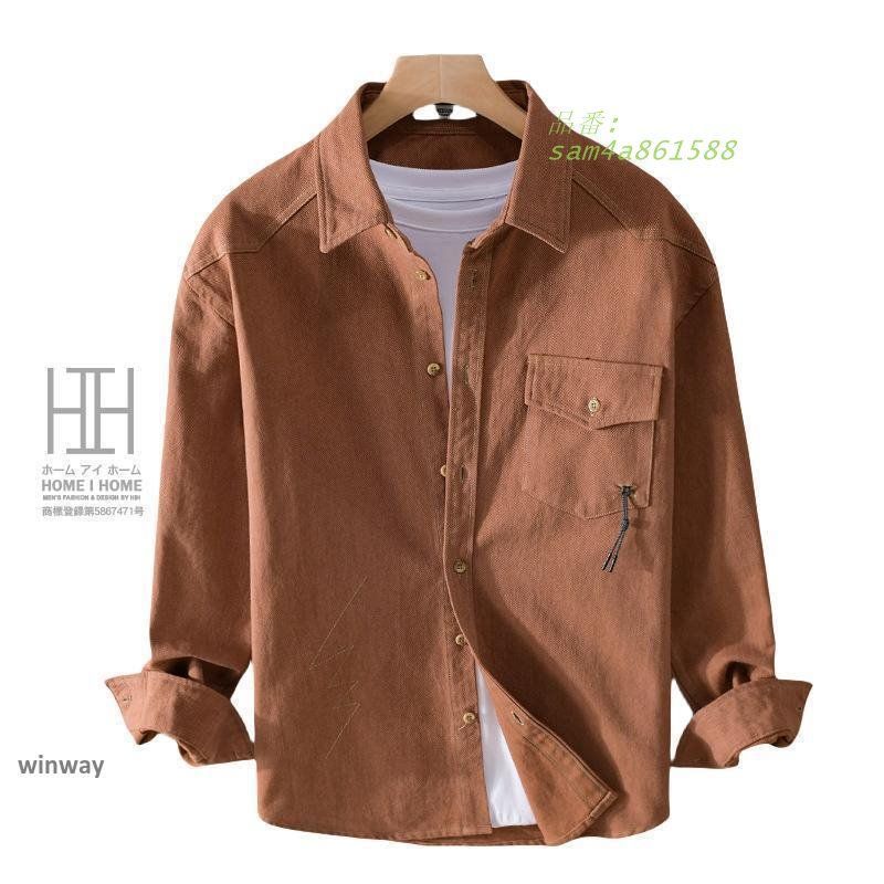 赤字覚悟!シャツジャケット シャツ メンズ 長袖 ワークジャケット 綿 ミリタ羽織り 刺繍入り 秋 春 カジュアルシャツ 冬 ポケット付き ワークシャツ am4a861588