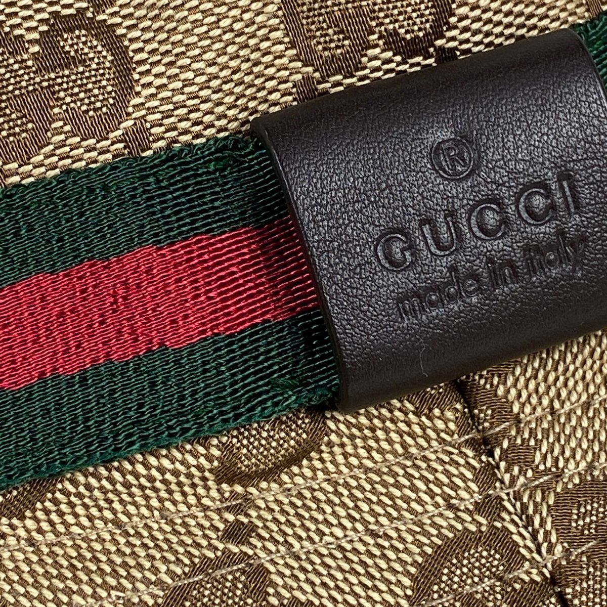 グッチ GUCCI GG柄 ハット バケットハット シェリーライン 帽子 ハット ポリエステル 綿 ブラウン グリーン レッド レディース 【中古】  - メルカリ