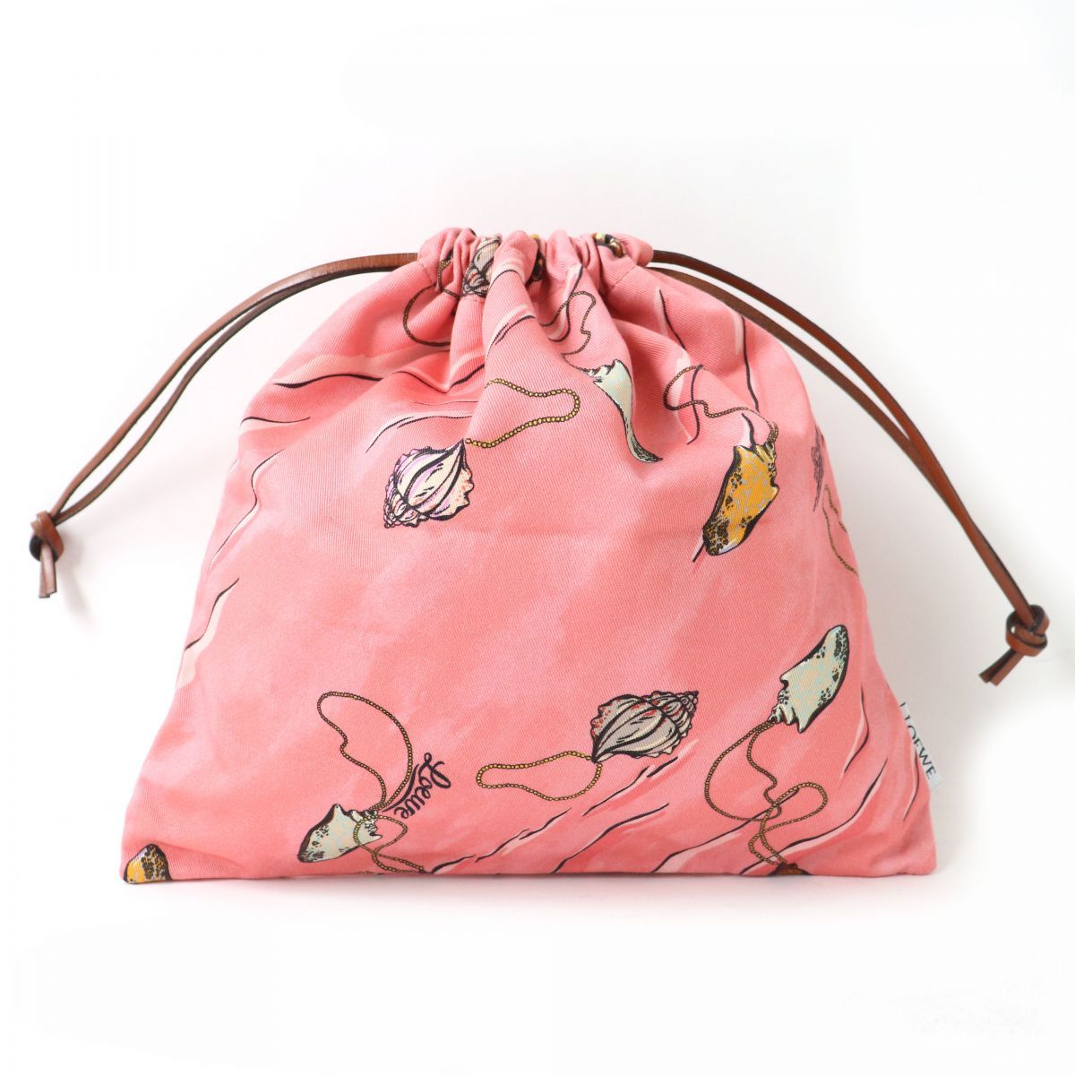 【極美品】LOEWEロエベ　ドローストリング　ポーチ　シェル　ピンク 極美品】LOEWEロエベ ドローストリング ポーチ シェル ピンク 楽天市場