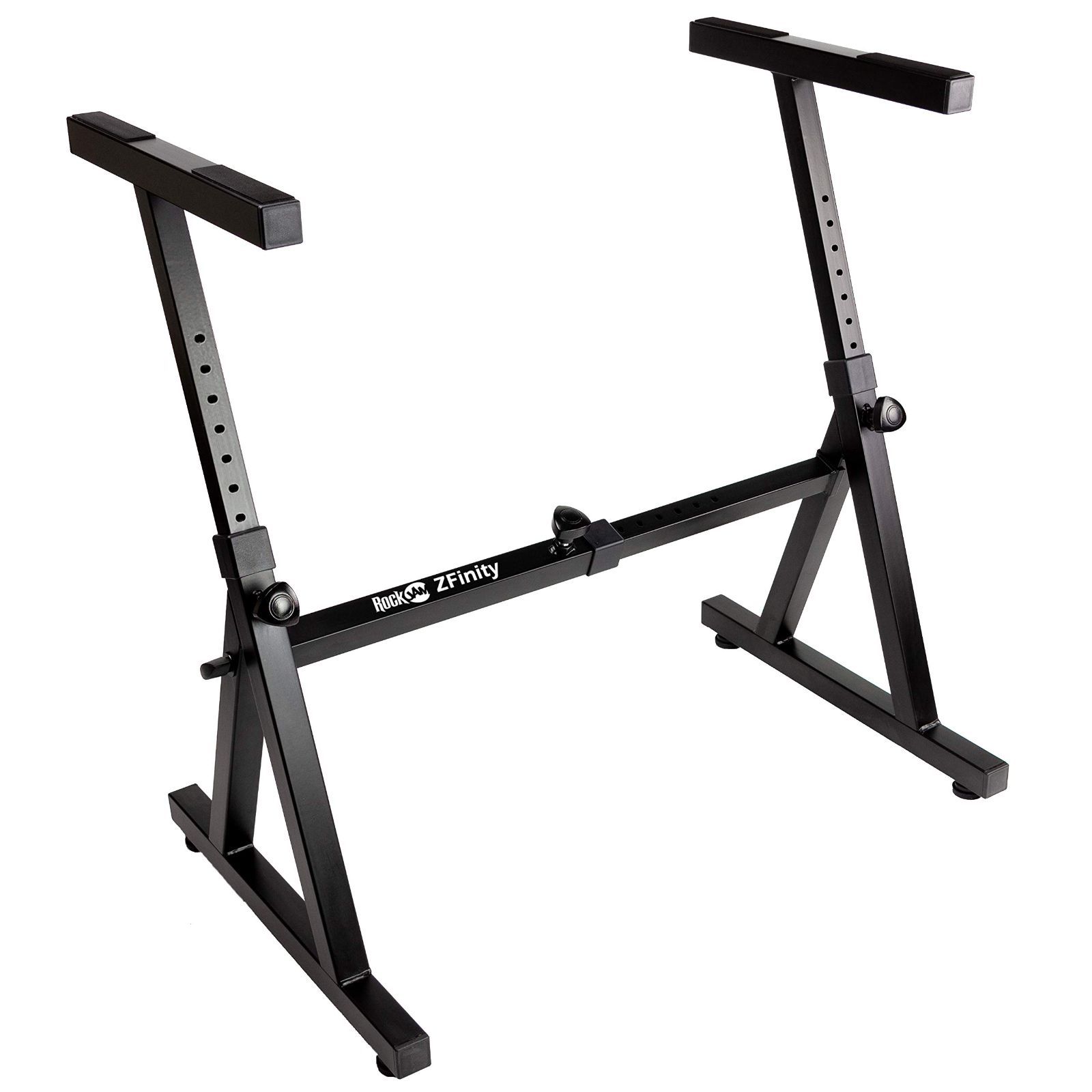RockJam Zスタイルの調整 なポータブルヘビーデューティミュージック 54-88キーのエレクトリックピアノに適合 電子キーボードスタンド RJZZ363