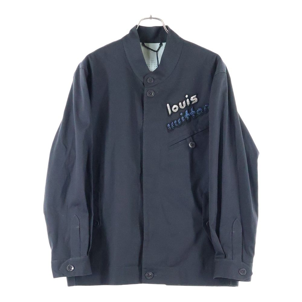 LOUIS VUITTON ルイヴィトン 23AW ビーズロゴワッペン付き コットンジャケット グレー RM232 FAD HPB70W