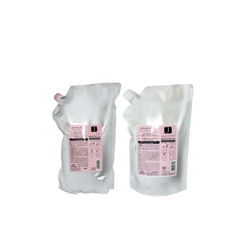【セット】 ミルボン MILBON ジェミールフラン ヒートグロス シャンプー J 2500mL + トリートメント J 2500g 【レフィル】 シャンプー トリートメントセット