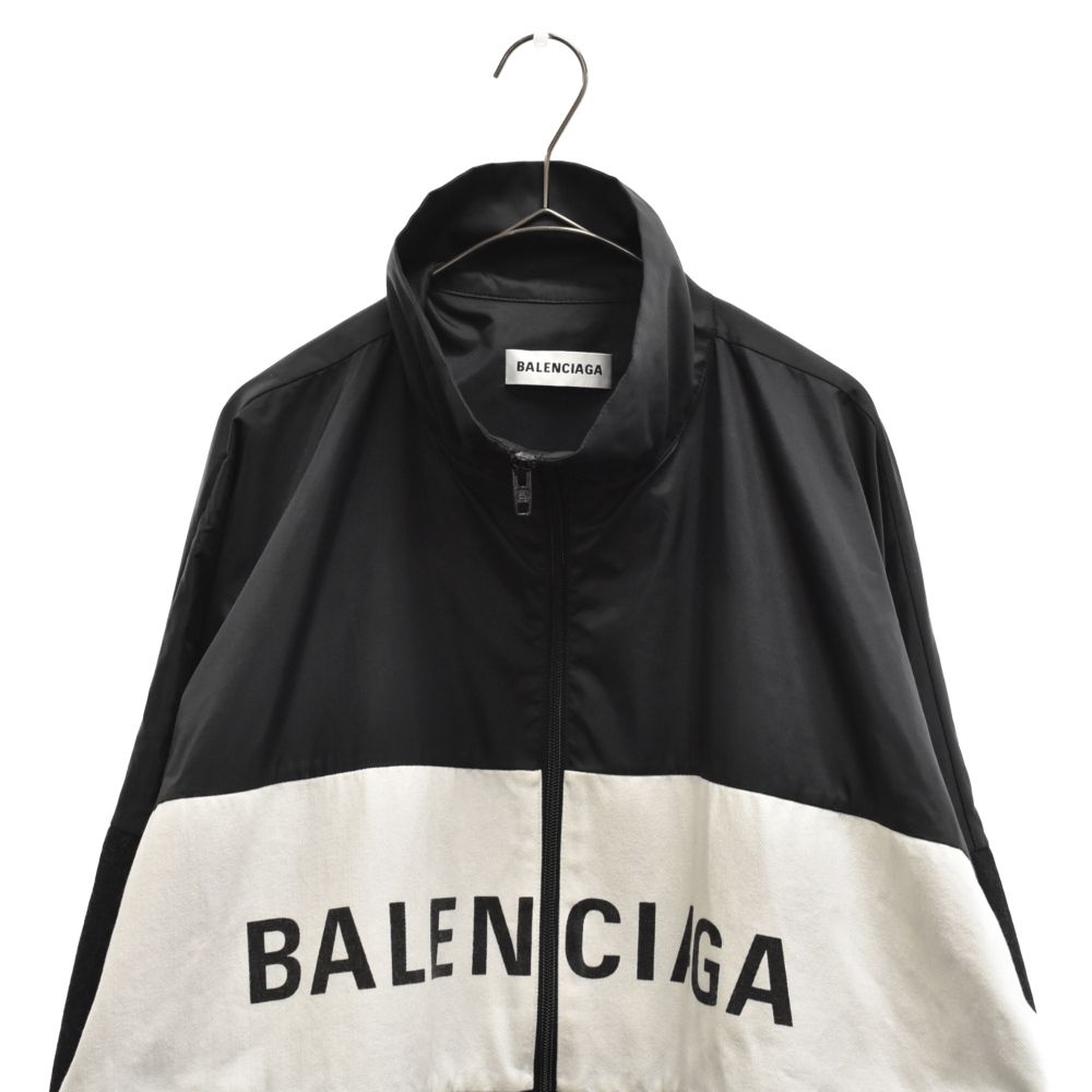 BALENCIAGA (バレンシアガ) 18AW Nylon Logo Denim Jacket 529213 TBQ03 ロゴプリントナイロン切替 デニムジャケット ブラック - メルカリ