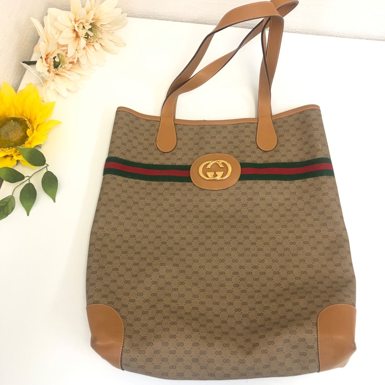 【専用】GUCCI シェリーライン　トートバッグ　マイクロGG GUCCI/オールドグッチ シェリーライン マイクロGG トートバッグ 美品