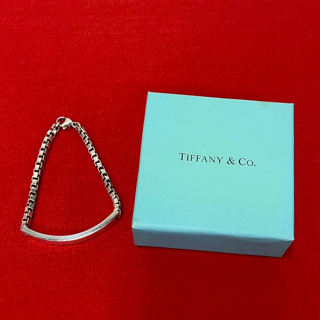 極 美品 希少品 TIFFANY&Co. ティファニー ベネチアン ID ブレスレット