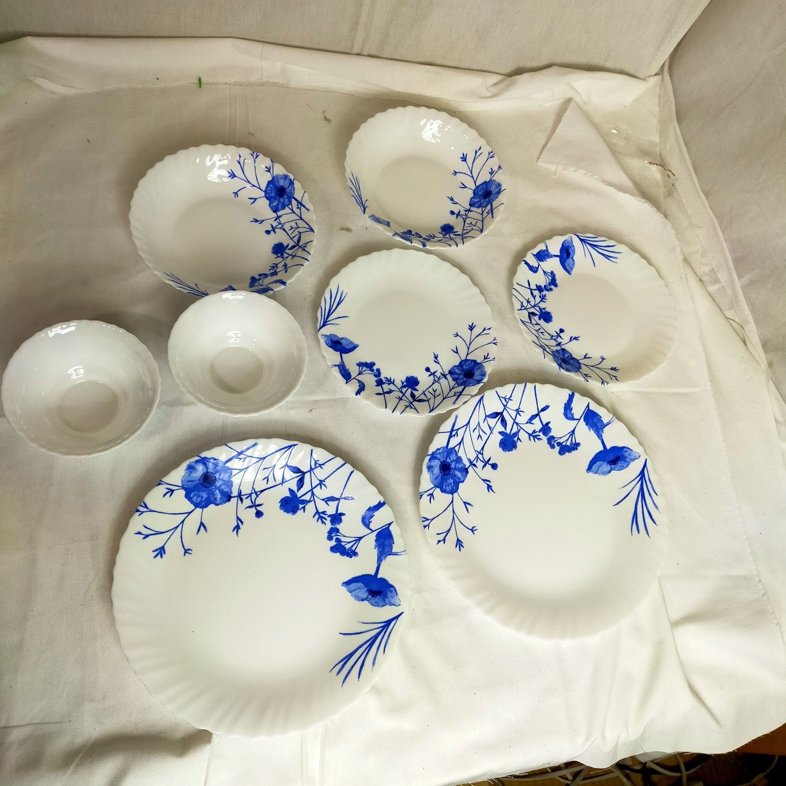 ガラスの平皿と小鉢セット ガラス食器セット 大鉢 小鉢 平皿 まとめ売り