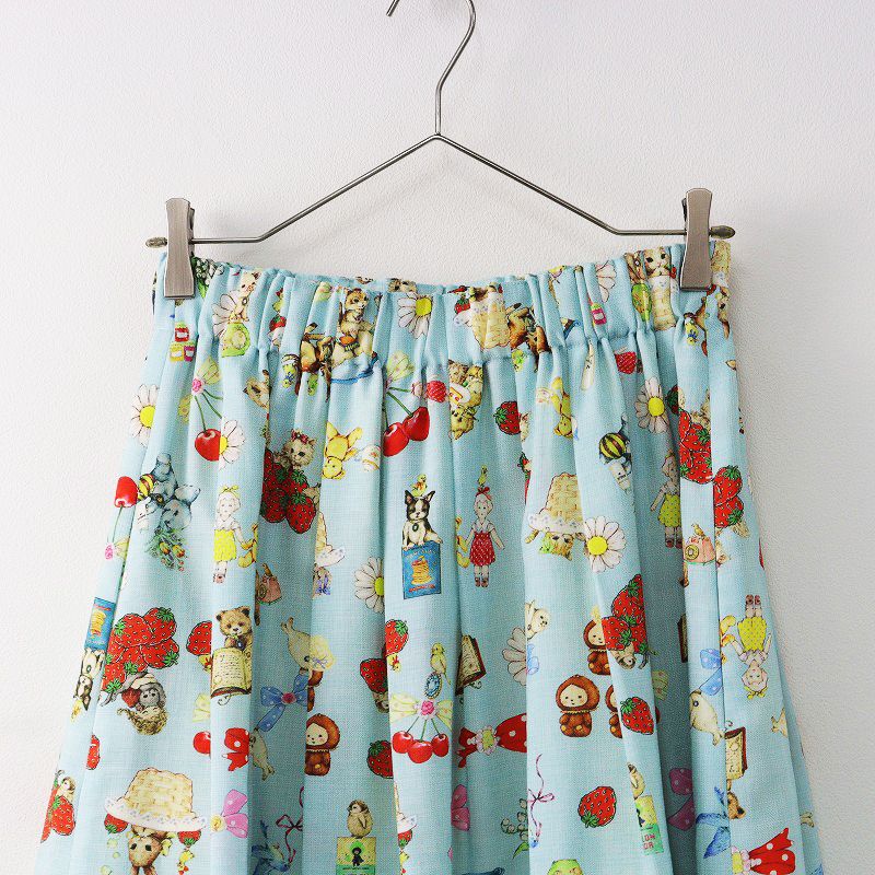 美品 ユキエモン yukiemon 春テキスタイルふんわりスカート M  