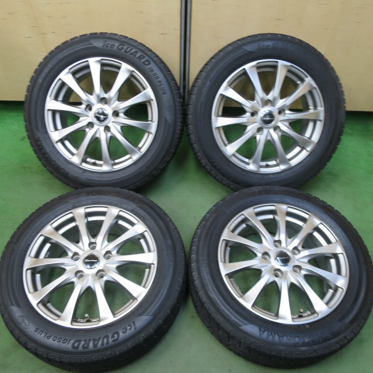 バリ溝 キレイ 9分 スタッドレス 205 60R16 ヨコハマ アイスガード iG50 プラス Exsteer エクスター 16インチ PCD114.3 5H 5092505TTス