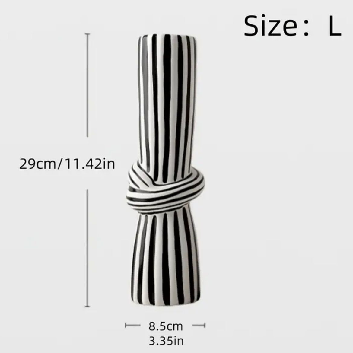 花瓶 セラミック花瓶 ストライプデザイン 結び目モチーフ リビング セラミック製 オブジェクト 花なし ギフト向け 新居祝い 新年用 プレゼント 飾り花瓶 モダンインテリア 陶器製 洗練されたデザイン 家庭用 デスク上装飾 コーナー演出 フラワーベース NEXPOTALLINN_EU
