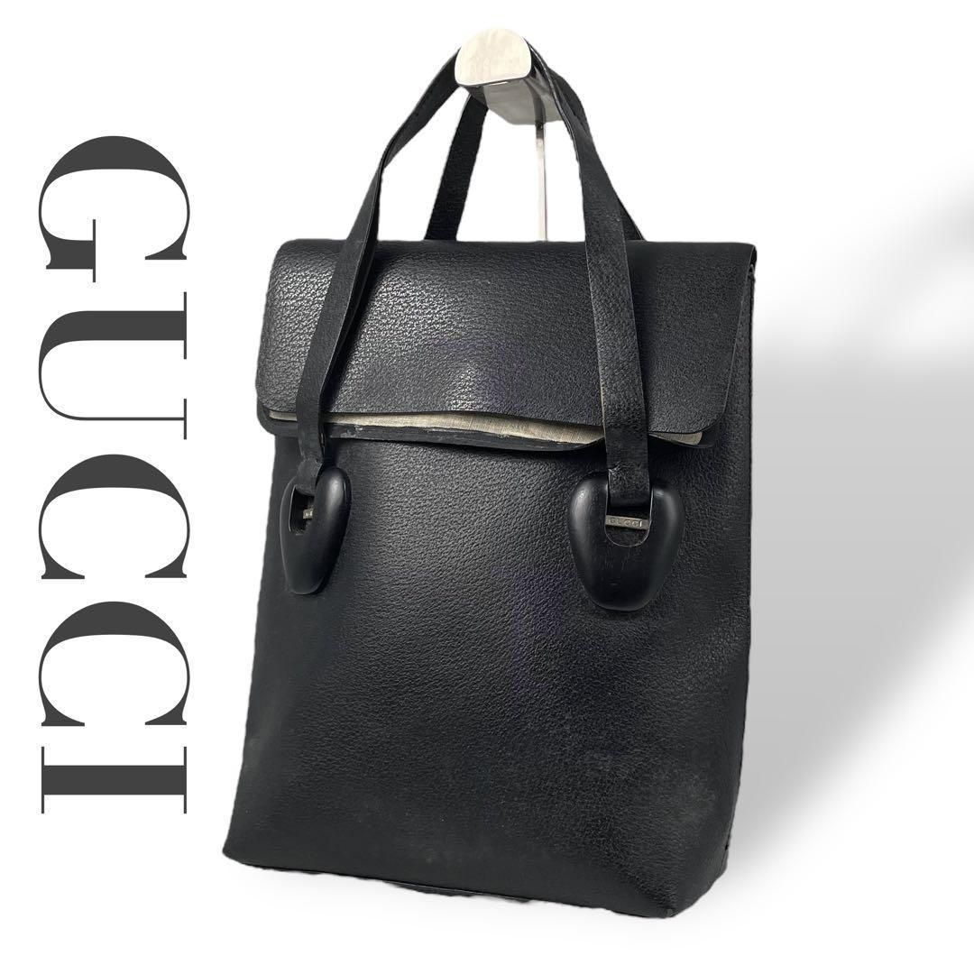 GUCCI グッチ ビジネスバッグ レザー ブラック 【公式通販】