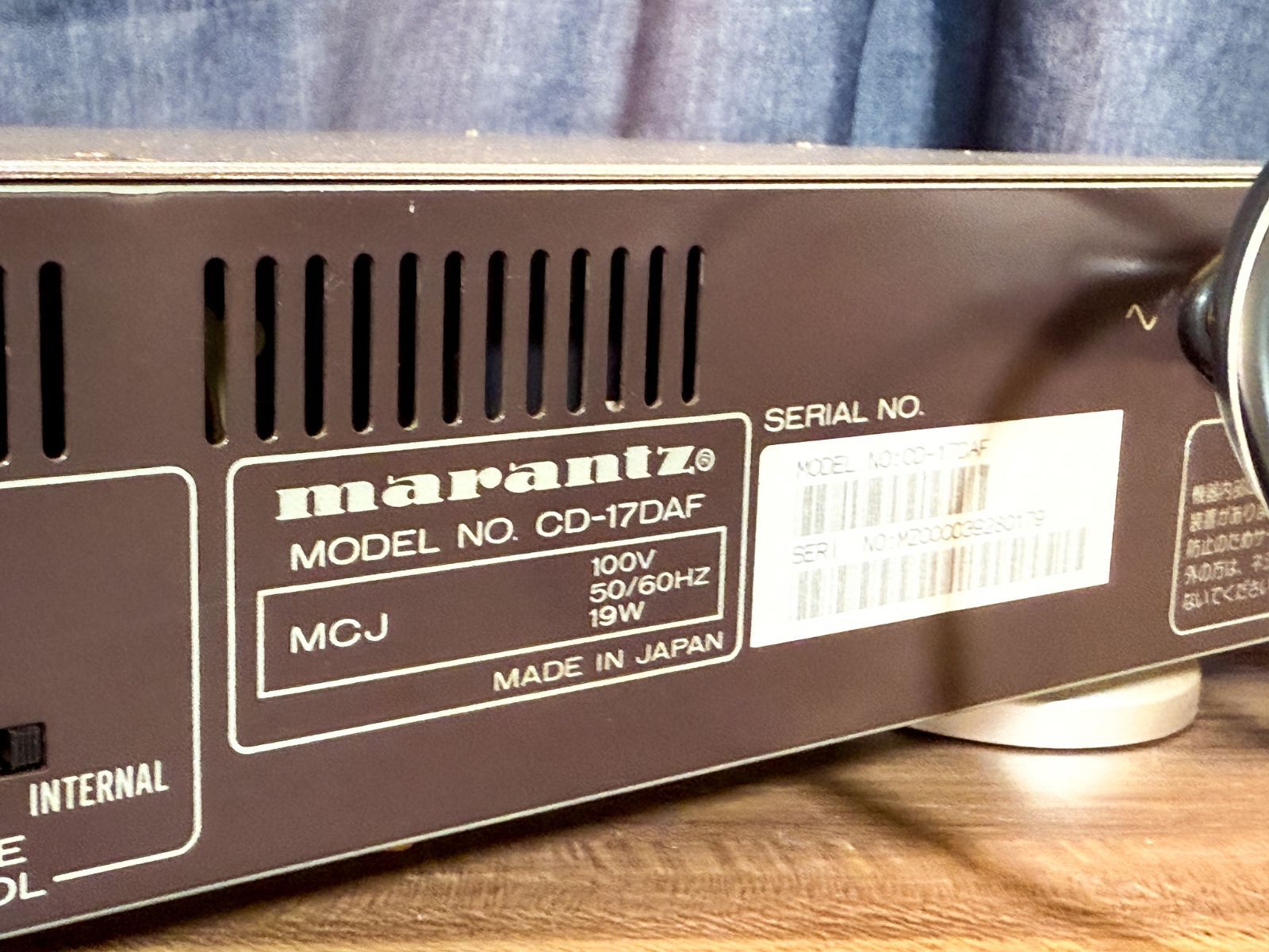 マランツ CD-17DAF 本体＋純正リモコン 良品 CDプレイヤー 【正規取扱店】