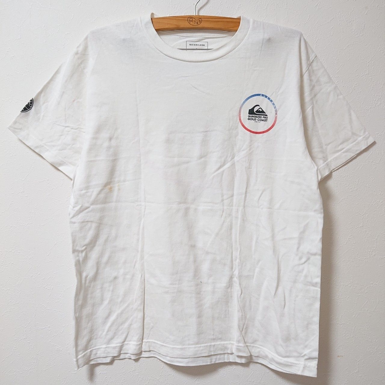 w^)b QUIKSILVER クイックシルバー 半袖 Tシャツ サーフ ロゴ プリント