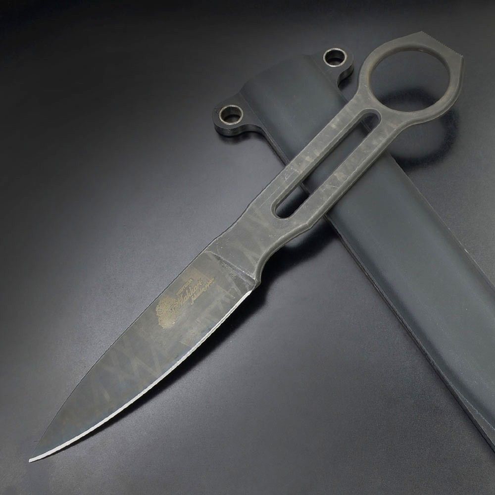 makkari knives スケルトンナイフ 間狩純平作 ロバピーリング 直刃