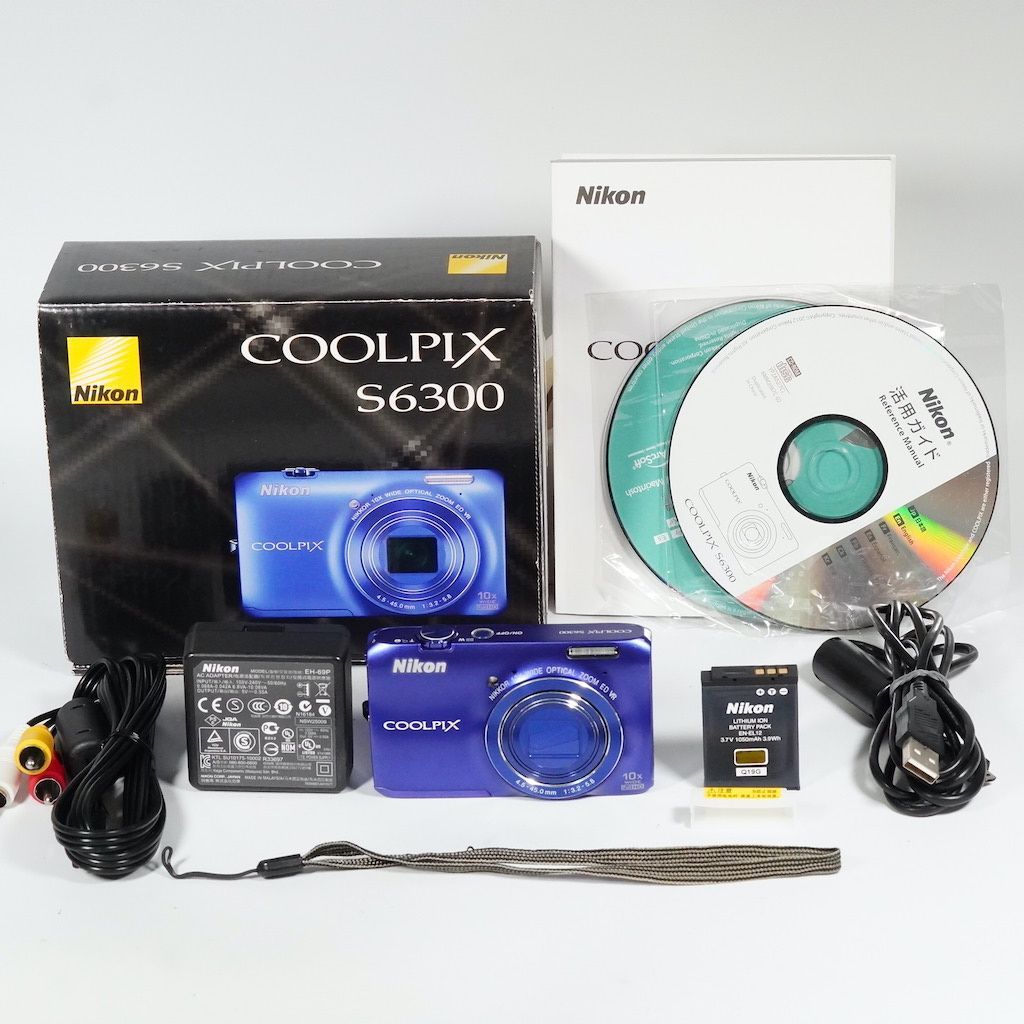 Nikon ニコン COOLPIX S6300 ブルー 元箱 動作OK 1週間保証 デジタル