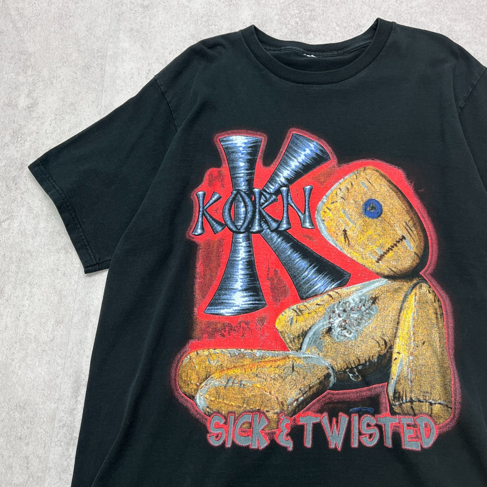 00s KORN コーン SICK & TWISTED ツアーTシャツ トップス 半袖Tシャツ 
