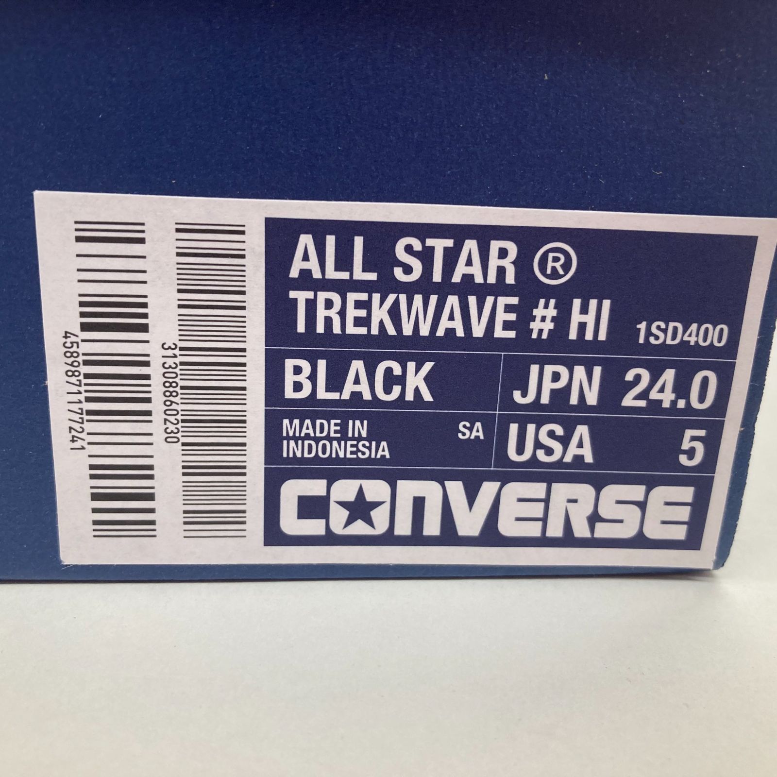 未使用 CONVERSE ALL STAR TREKWAVE HI BLACK コンバース オールスター トレックウェーブ ハイ ブラック US 5 24cm ダッド スニーカー ストリート【Z0590-001】▽268