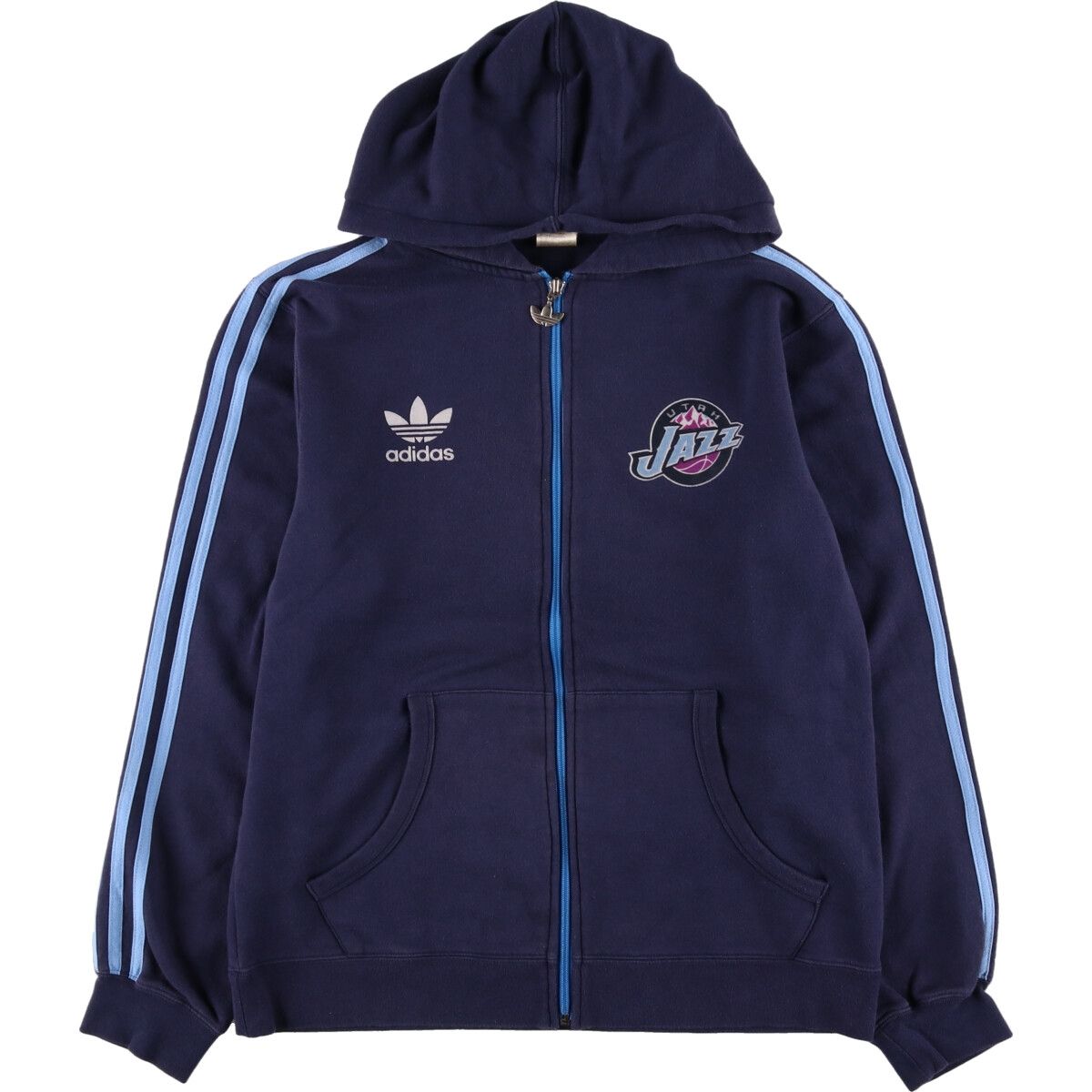 古着 00年代 アディダス adidas NBA UTAH JAZZ ユタ ジャズ スウェットフルジップパーカー メンズM相当/eaa468501