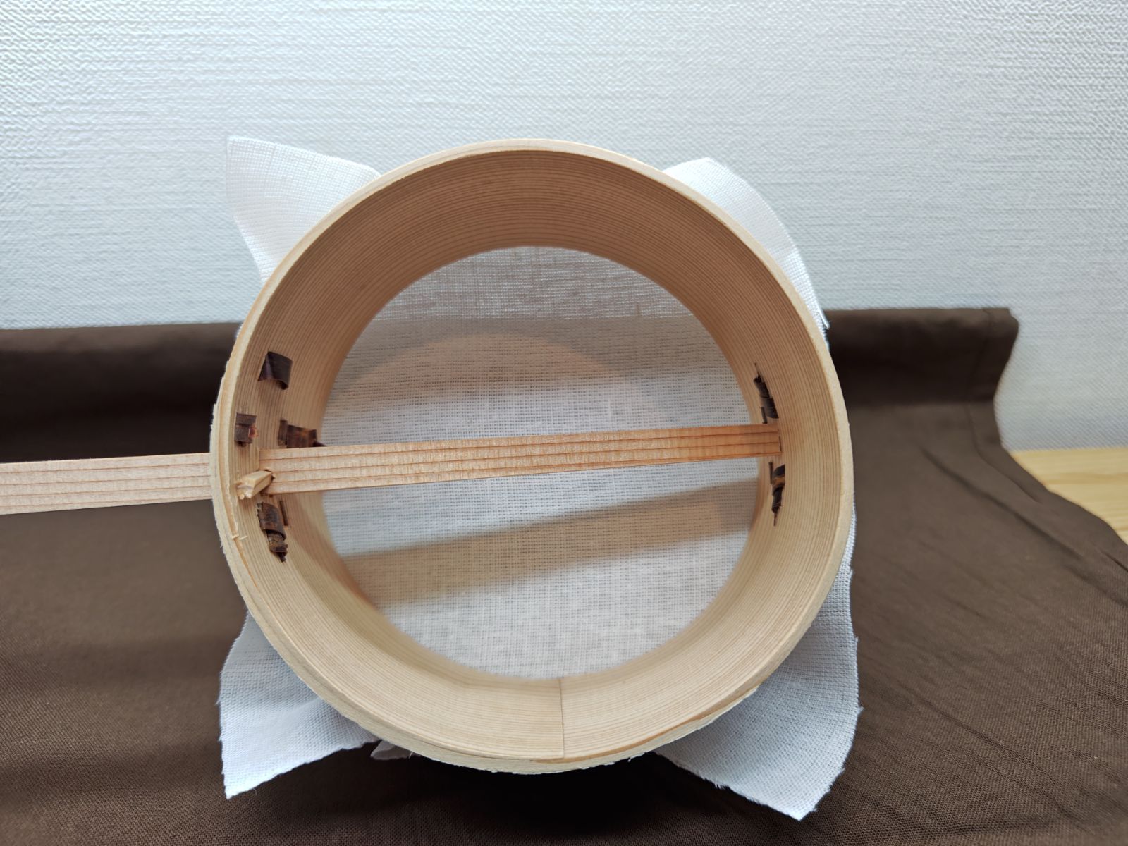 逢絢亭・新品】茶道具 水屋道具 節約 水漉杓 布付き 木地 木製 紙箱入り