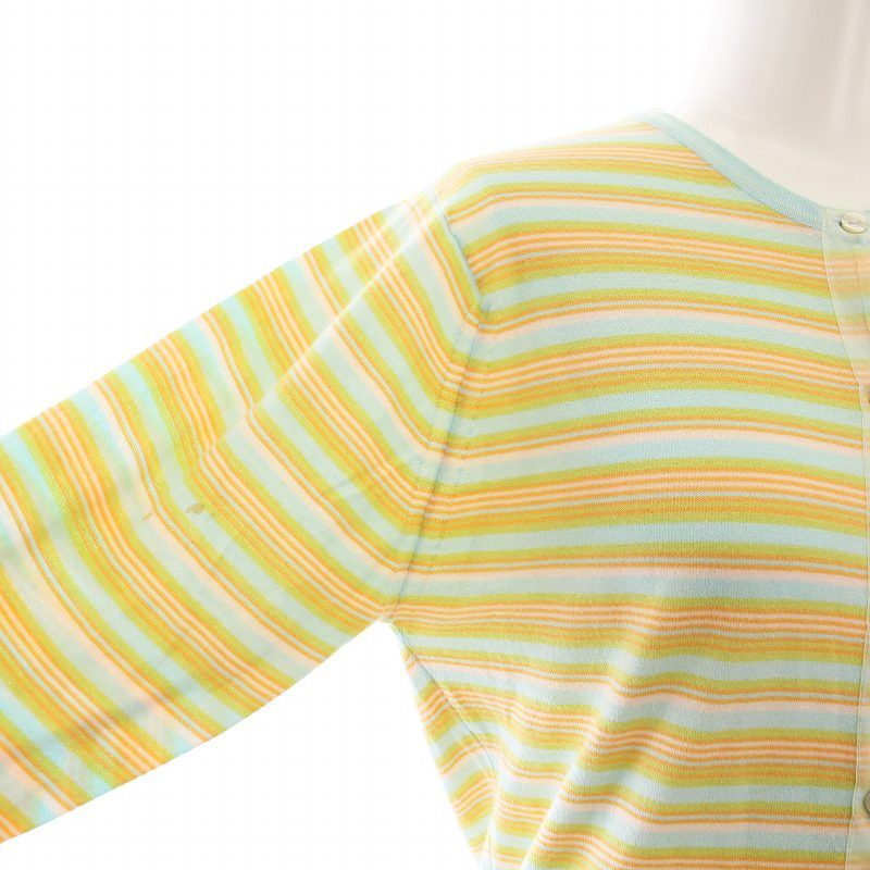 ジョンスメドレー JOHN SMEDLEY カーディガン ニット ボーダー 薄手 