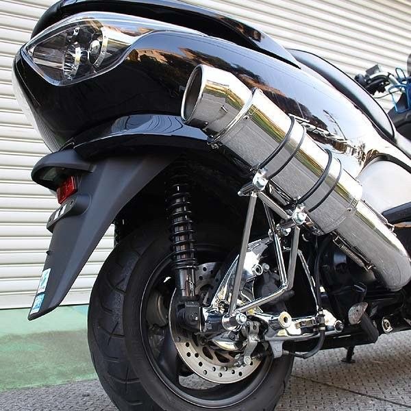 ホンダ フォルツァX/Z MF08 メッキ スイングアームカバー クローム 外装 カウル カスタム パーツ リア バイク オートバイ 交換 部品 補修 フォルツァX フォルツァZ サイドカバー エンジンカバー 足回り 足元 駆動 クロム HONDA FORZA