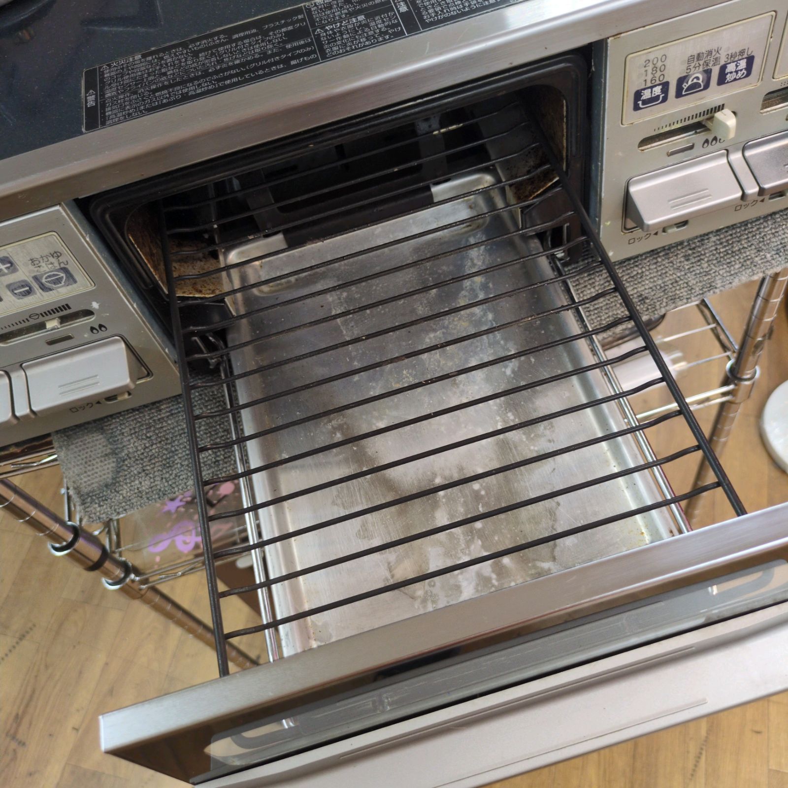 J554 ☆全体的にサビキズ使用感☆2013年製☆大阪ガス☆都市ガスコンロ