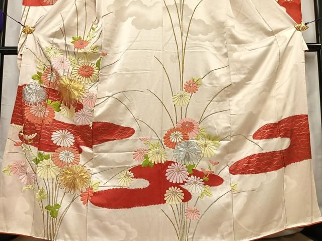 平和屋着物○豪華振袖 絞り 刺繍 花丸文 金彩 正絹 逸品 AAAY9040ck 平和屋