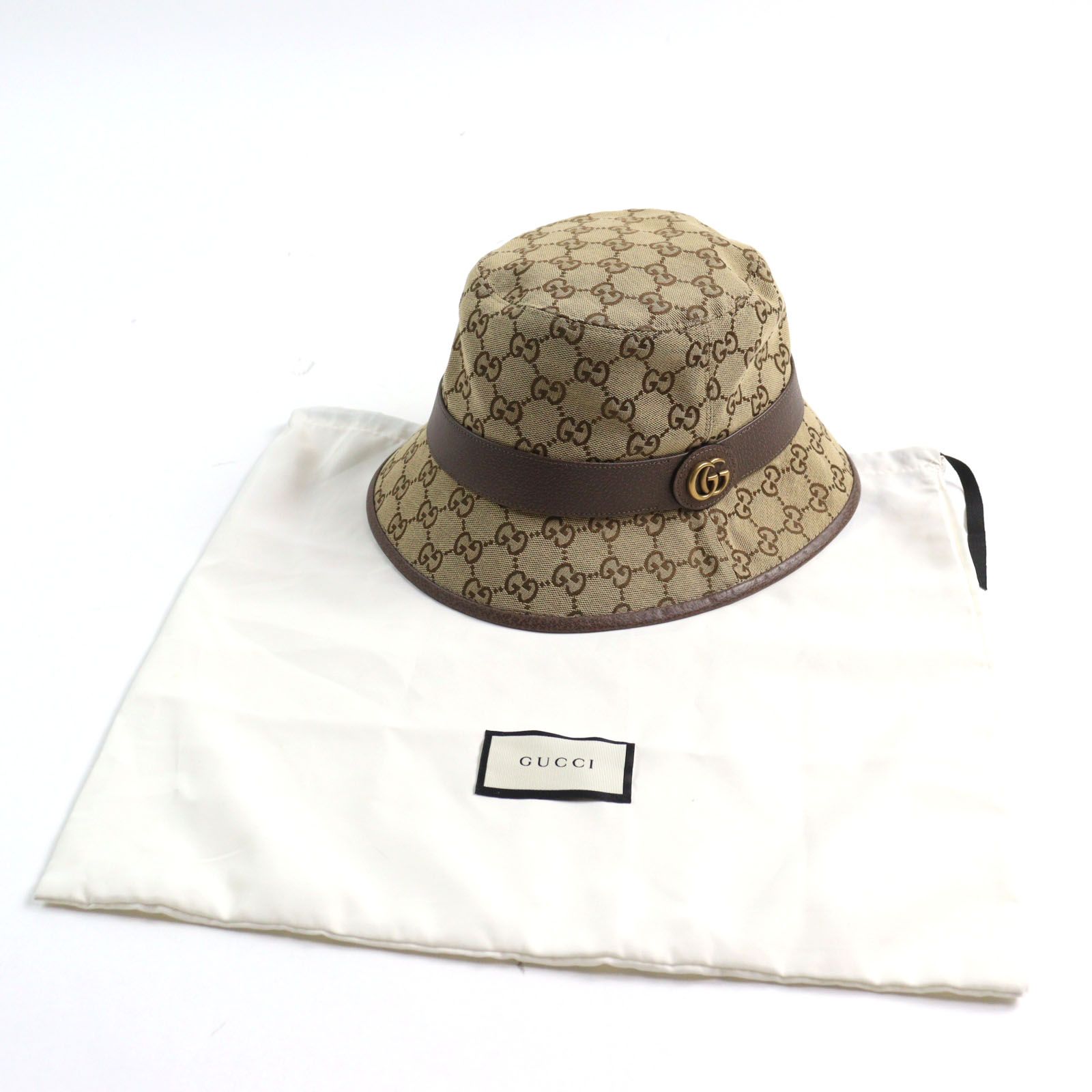 極美品○GUCCI グッチ 576587 GGキャンバス フェドラハット GG 