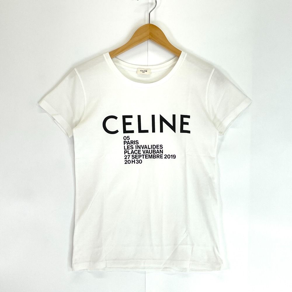 CELINE セリーヌ 2X314864J ホワイト ロゴ付き半袖カットソー XS