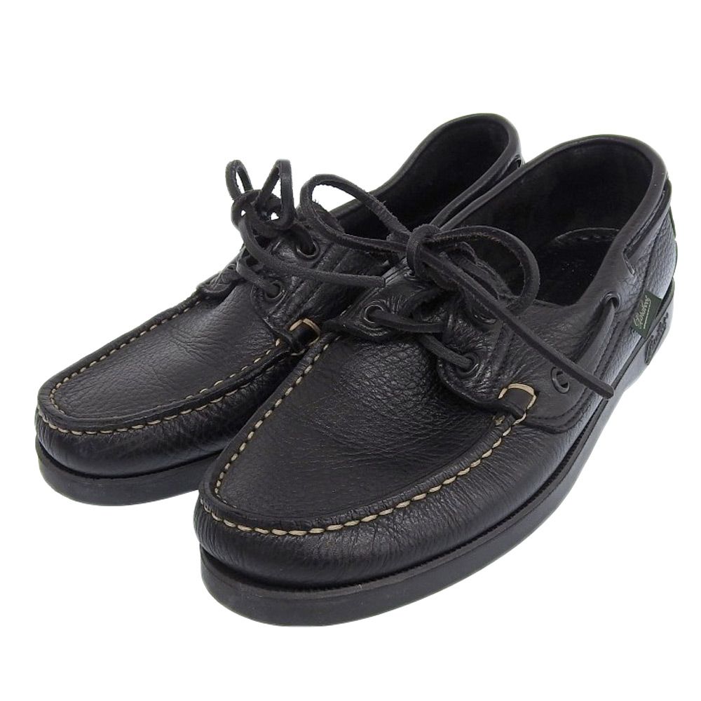 美品 Paraboot パラブーツ バース デッキシューズ ブラック 25㎝ オールブラックのデッキシューズ パラブーツ バース « SO-KUTSU