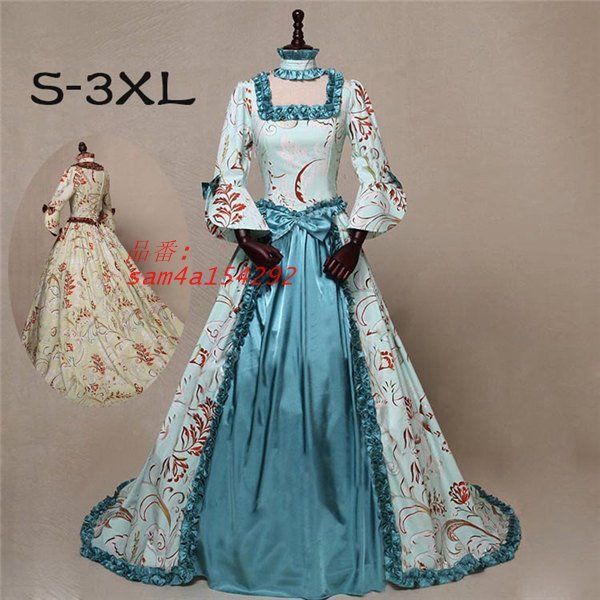 ドレス ロングドレス トレーンドレス 宮廷服ドレス 中世ヨーロッパ ゴシック am4a154292