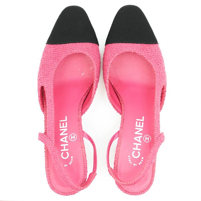 CHANEL パンプス　シャネル　ピンク　ロゴマーク付き 中古・古着通販】CHANEL (シャネル) ココマークパンプス