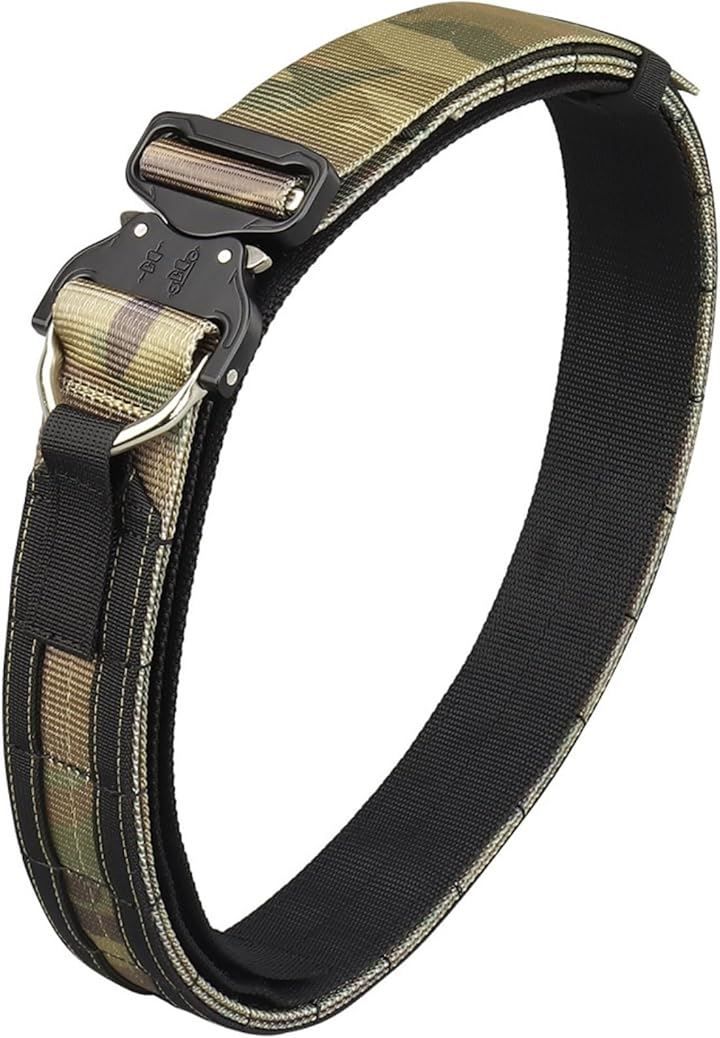 MILQUEST タクティカルベルト ズレない2重巻き メタル製 モールベルト サバゲー ファーストライン インナーアウターベルトセット(カモフラージュ)