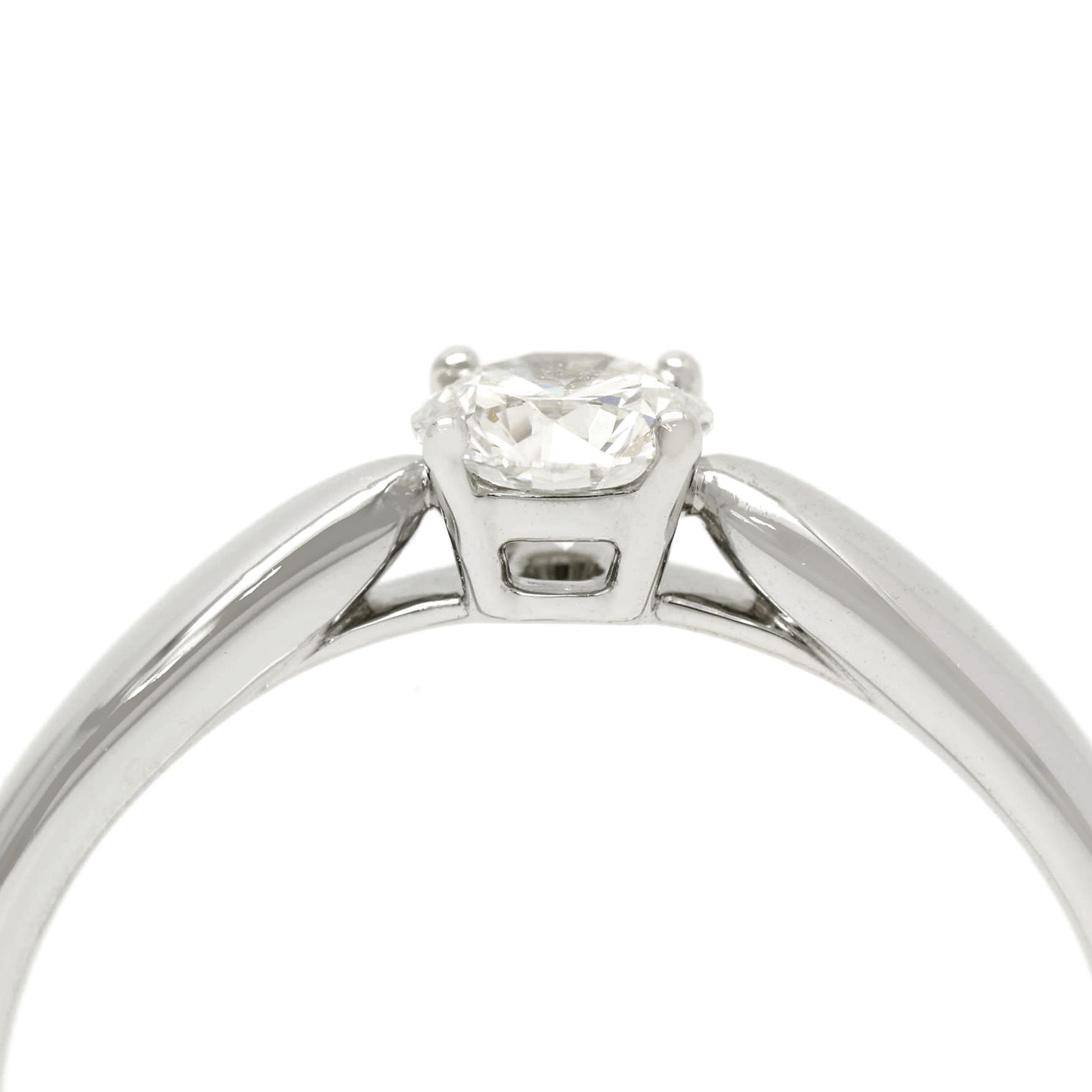 Pt950 Tiffany ダイヤモンド リング 約9号 0.27ct/F/VVS2