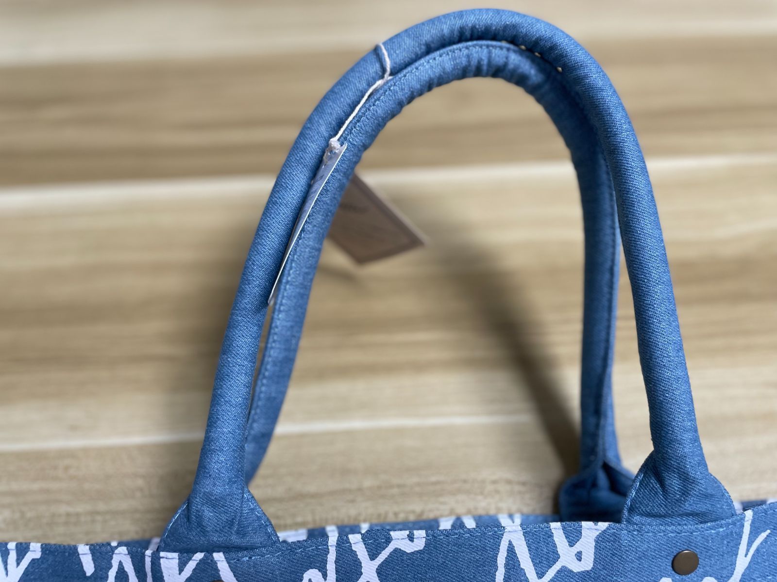 WTW DENIM TOTE L size　デニムトートバッグ ランチバッグ Lサイズ　しっかり　厚め　大容量　収納力