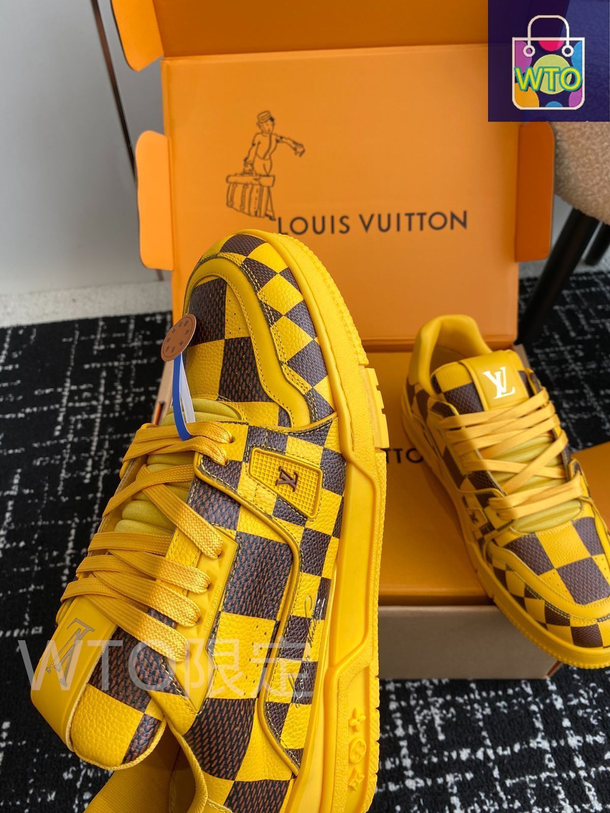 Louis Vuitton trainer カップルスタイルのロートップカジュアル