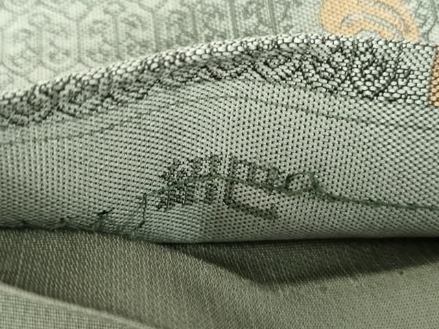 平和屋着物●本場筑前博多織　六通柄袋帯　紹巴　宗洋　唐草間道　証紙付き　正絹　逸品　DAAT0383ob 平和屋着物○本場筑前博多織 六通柄袋帯 紹巴 宗洋 唐草間道 証紙付き