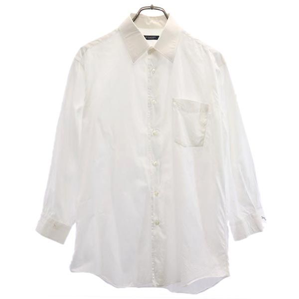 きき バーバリー 長袖 シャツ ホワイト系 BURBERRY ロゴ メンズ
