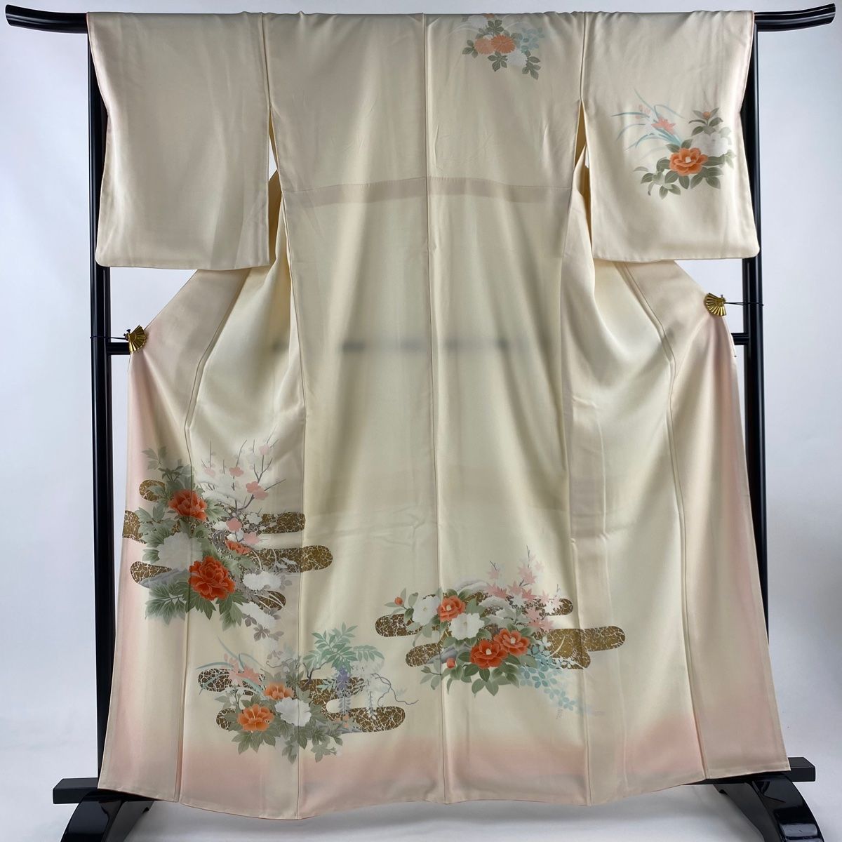 超美品　訪問着　袷　正絹　着物　刺繍　金　着丈157 裄64 現代　薄紫　小豆色 超美品 訪問着 袷 正絹 着物 刺繍 金 着丈157 裄64 現代 薄紫