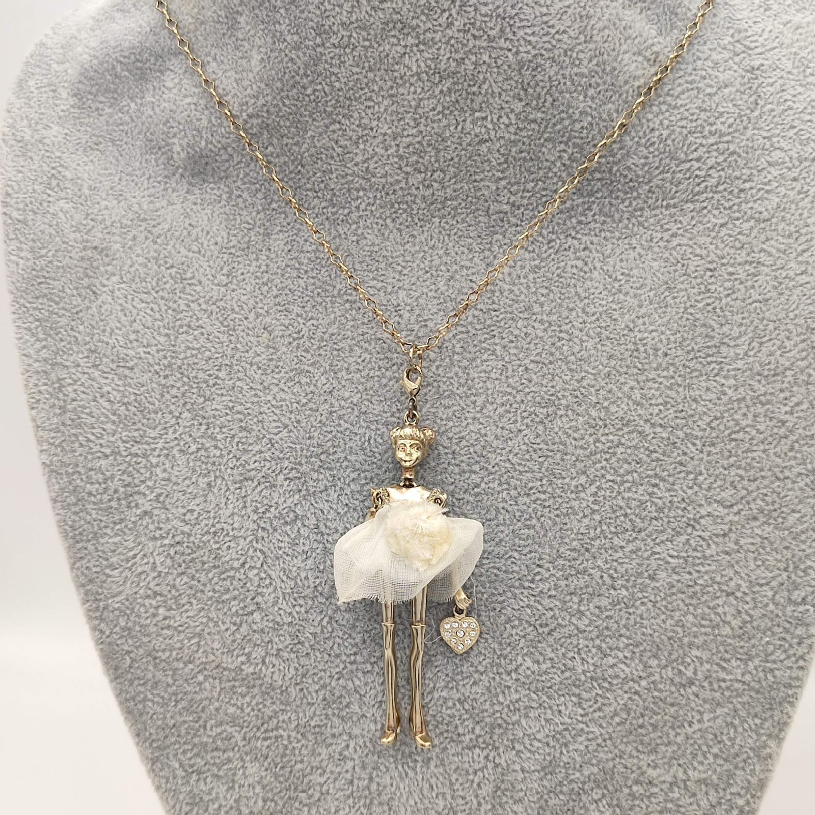 美品 セルバンギャゾット ウサギ 兎 ドール ネックレス 大 ゴールド 美品 セルバンギャゾット ウサギ 兎 ドール ネックレス 大
