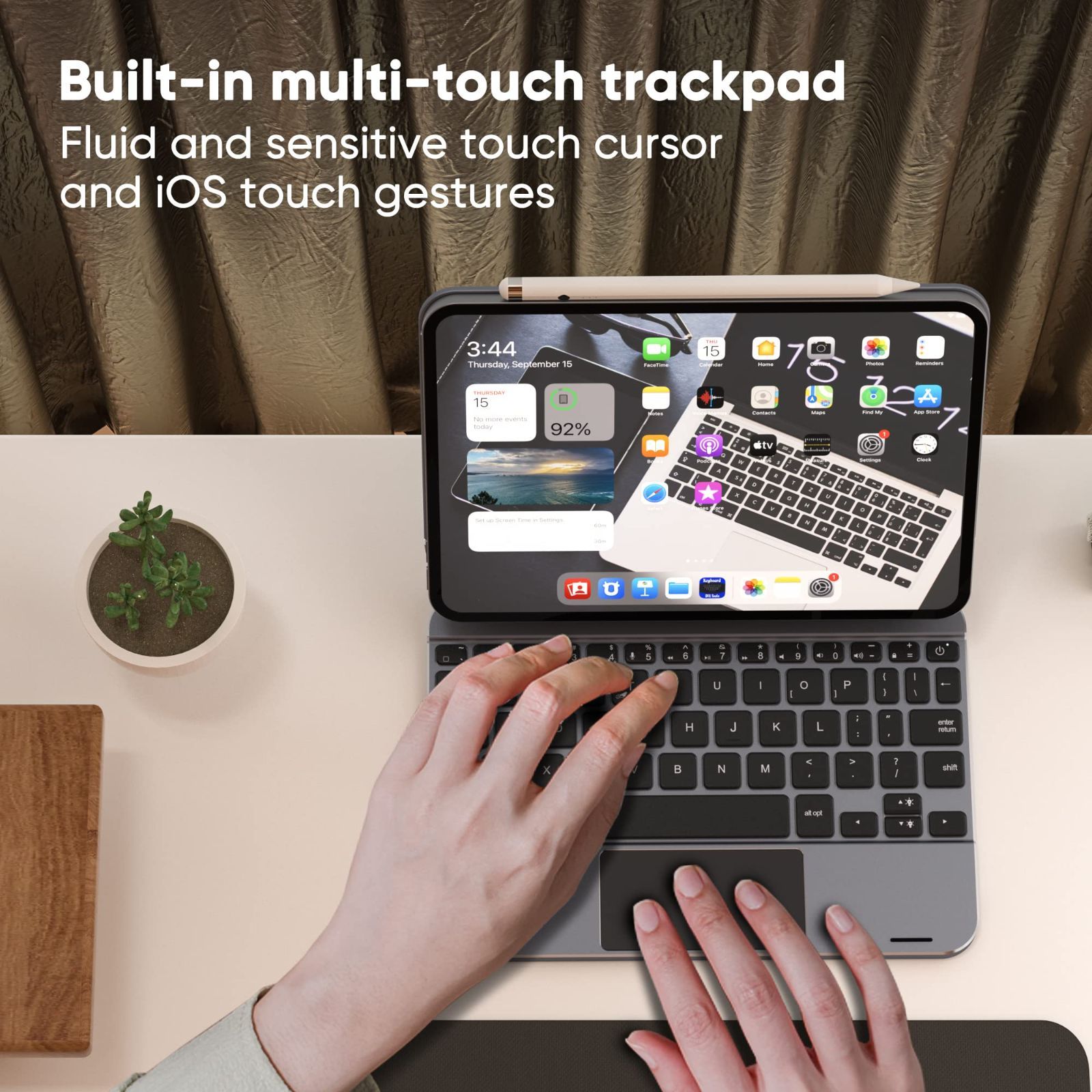 新着商品 キーボードケース 8.3インチ 6 第6世代 Mini 2021|7th 2025世代 - タッチパッド 7 ワイヤレスバックライトキーボード mini 磁気フローティングカンチレバースタンド 保護カバー iPad フォリオ doqo アルミニウム