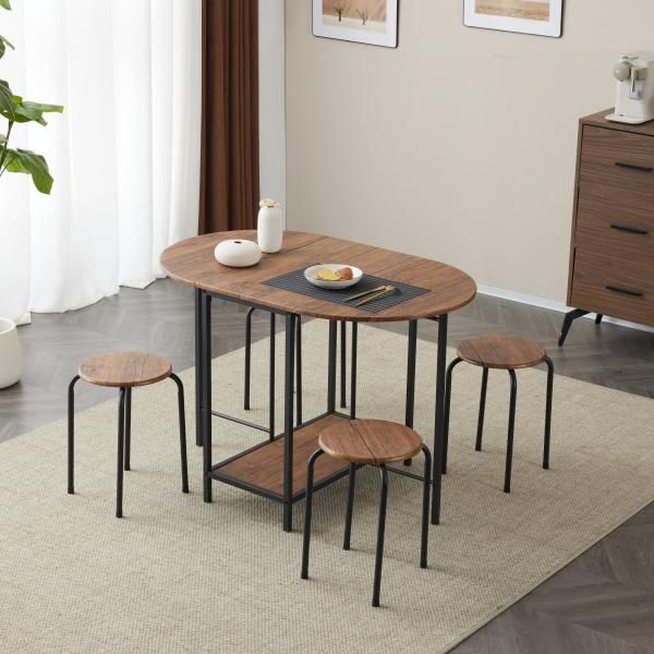 ダイニングセット 5点セット ダイニングテーブル チェア4脚 伸長テーブル 4人掛け 食卓テーブル おしゃれ シンプル 折りたたみテーブル 伸長テーブル 食卓 MARWIL-DEMENAGEMENTS_CH