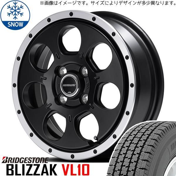 145/80R12 スタッドレスタイヤホイールセット ハイゼットジャンボ etc (BRIDGESTONE VL1 & ROADMAX WO7  4穴 100) - メルカリ