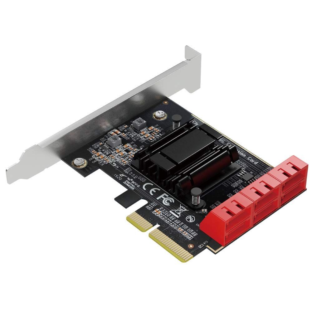 【新着商品】ロープロファイル対応 ブートドライブ対応 大型ヒートシンク搭載 SD-PE4SA-6L 拡張ボード 増設ボード Express×4ボード PCI (通常パッケージ) 増設 SATA3×6ポート AREA