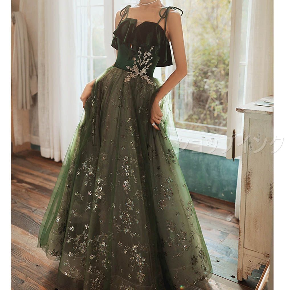 カラードレス ロングドレス 演奏会 コンサート ステージ 声楽