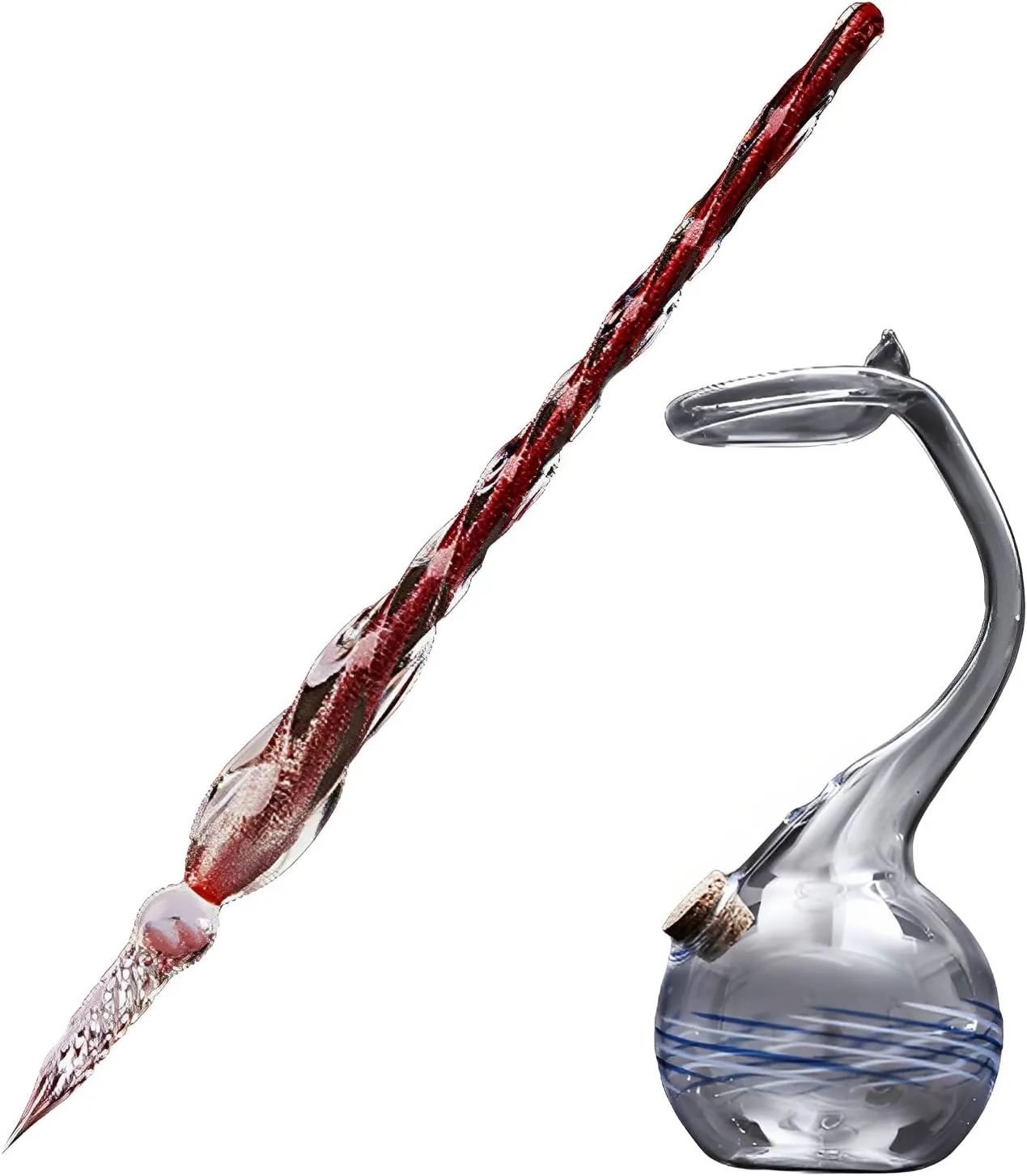 絶版 希少 HOYA CRYSTAL ペンスタンド インク壺 文鎮？ HOYA 絶版 文鎮