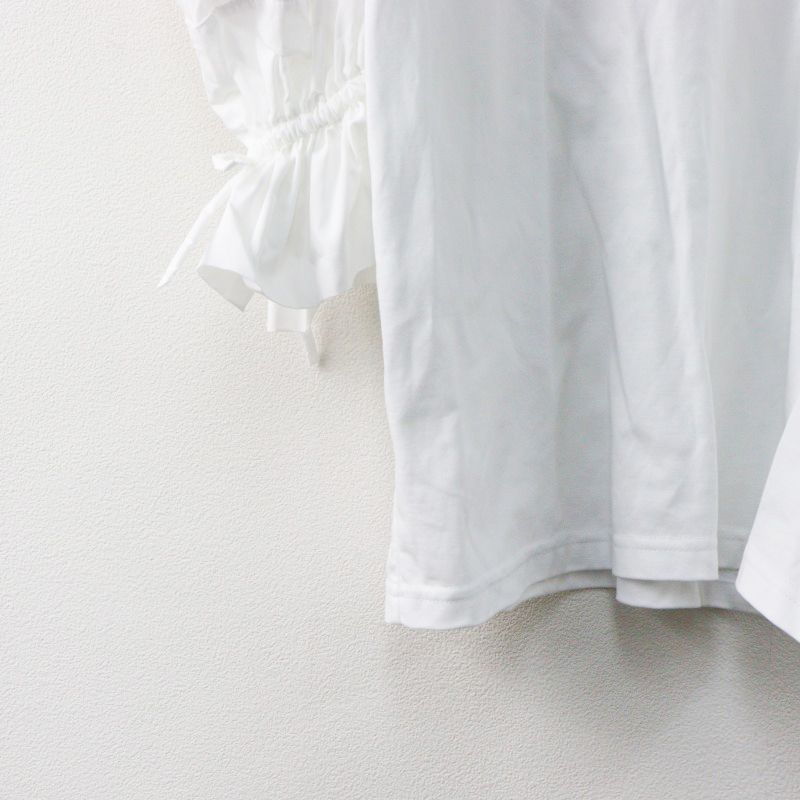 希少 セントセシリア St.cecilia ロリポップ Tシャツ F|ホワイト トップス カットソー パフスリーブ ピンタック ギャザー 2400014521146