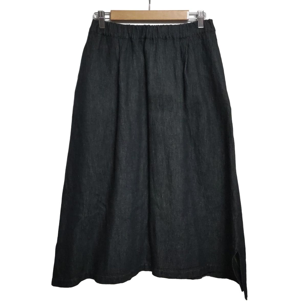 Plantation プランテーション ロングスカート サイズM レディース - ダークネイビー マキシ丈 デニム ウエストゴム