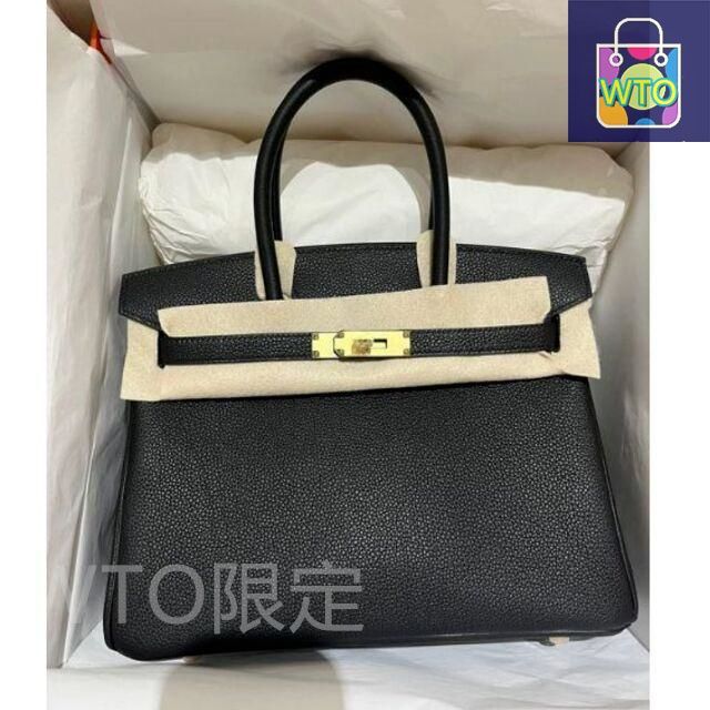 美品 HERMES エルメス バーキン30 ハンドバッグ 黒 48000-WT0